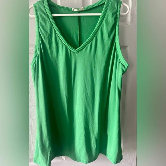 New BLUMIN V Neck Kelly Green Tank~ 3x - Picture 1 of 3